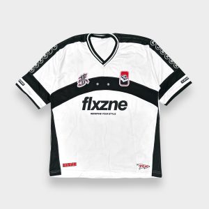 Flexer Merch® White & Black Oversized Jersey