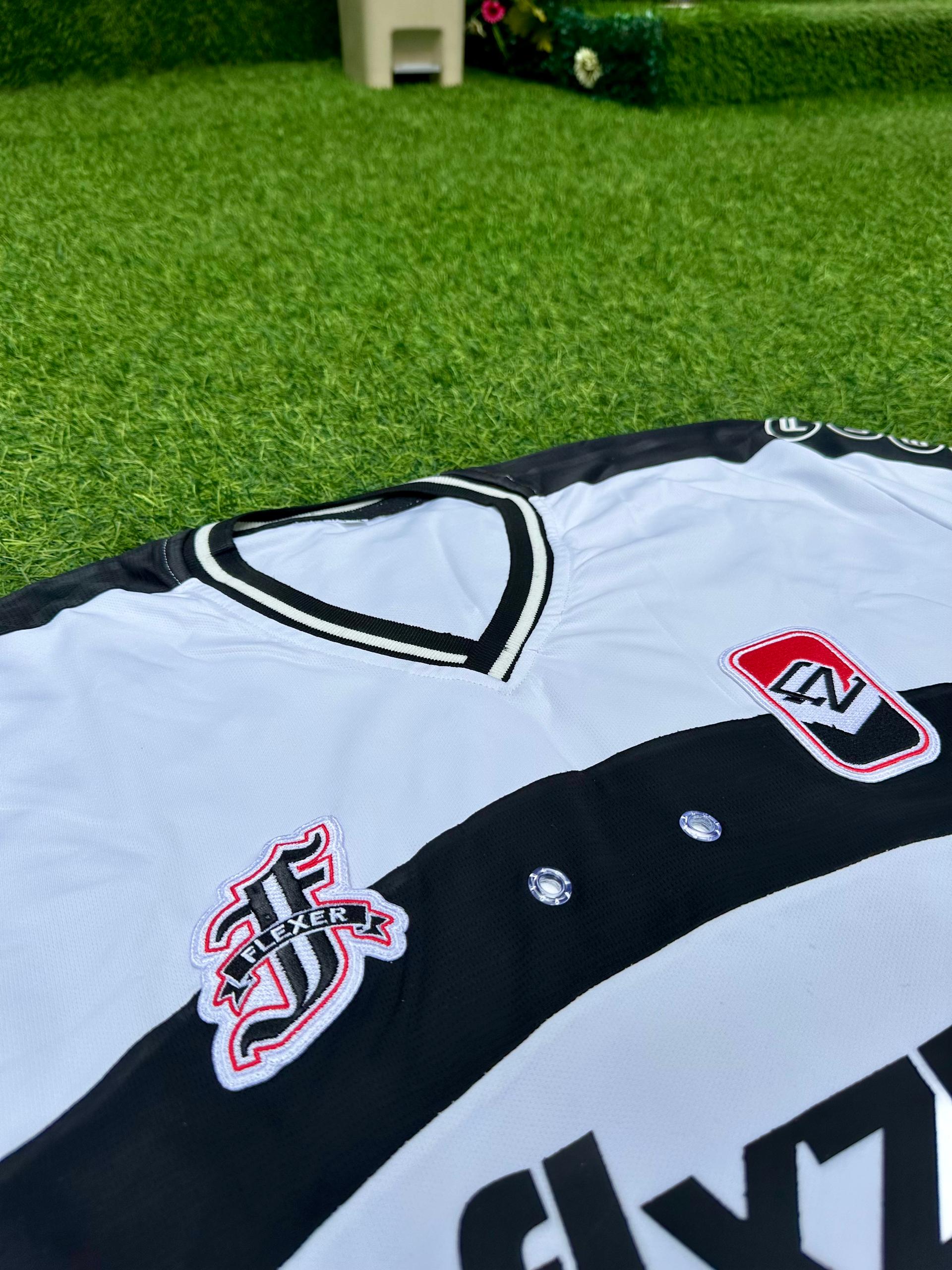 Flexer Merch® White & Black Oversized Jersey - Image 4