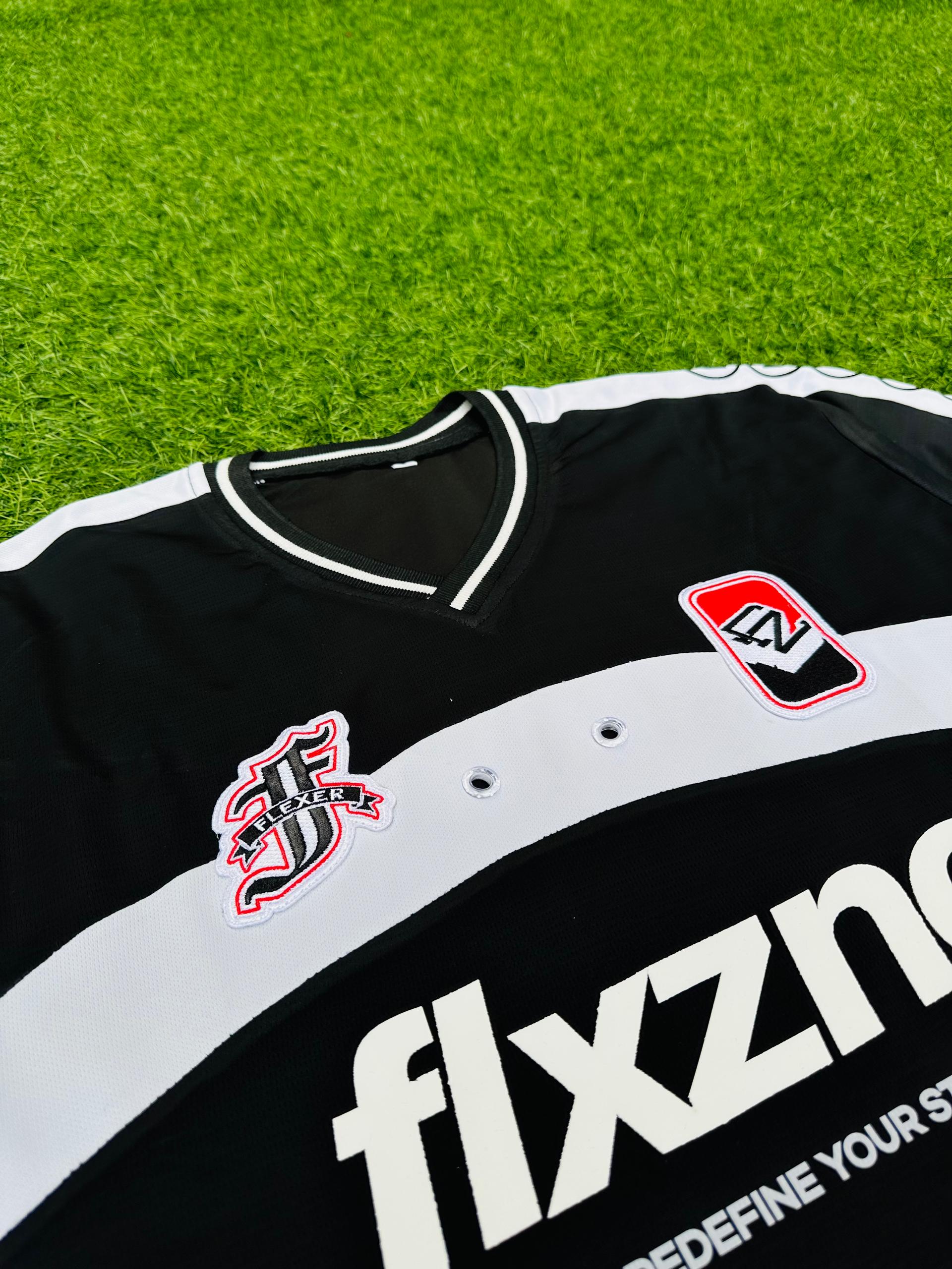 Flexer Merch® Black & White Oversized Jersey - Image 3